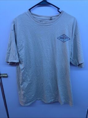 Blue 84 Men’s Short-Sleeve Tee in Light Beige with Ocean City Logo